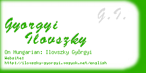 gyorgyi ilovszky business card