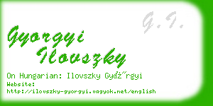 gyorgyi ilovszky business card